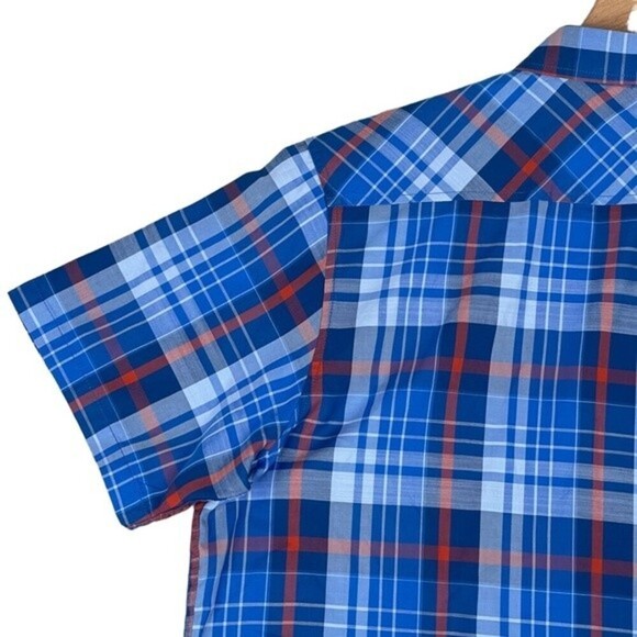 Mountain Hardwear Button Down Shirt Mens Large Minorca Short Sleeve Linen Blend - Picture 6 of 13